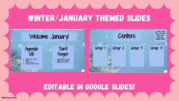 Preview of Winter/January Themed Editable Google Slides