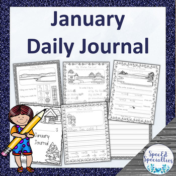 Preview of Winter Journal Writing for Special Education (January)