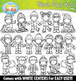 Winter Kids Blank Faces Clipart Set {Zip-A-Dee-Doo-Dah Designs}