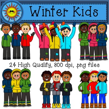 Winter Kids Clip Art by Deeder Do Designs | TPT