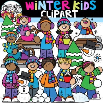 Preview of Winter Kids Clipart {Winter Clipart}