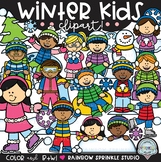 Winter Kids Clipart {winter activities clipart}