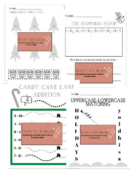 Preview of Winter Kindergarten Activity Packet NO PREP !!