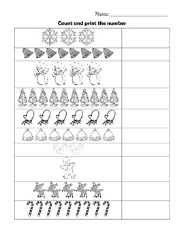 Winter - Kindergarten Counting Practice by Growing Seeds | TpT