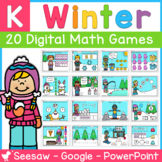 Winter Kindergarten DIGITAL Math Centers | Seesaw | Google