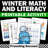 Kindergarten Winter Break Packet Morning Work Math ELA Act