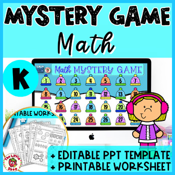 Preview of Winter Kindergarten Math Mystery Game - PPT Game + Printable Worksheet