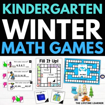 Winter Kindergarten Math Puzzles by The Lifetime Learner | TpT