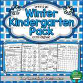 Winter Kindergarten Pack, No Prep, CCSS Aligned