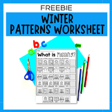 Winter Kindergarten Patterns Worksheet | Math Freebie