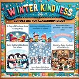 Winter Kindness Bulletin Board Set| 20 Inspiring Posters f