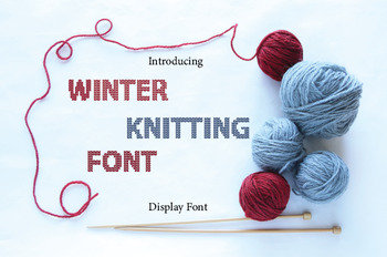 Preview of Winter Knitting Font : Display Font