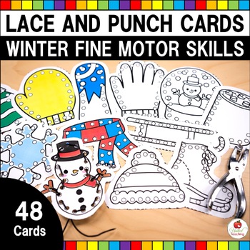 Winter Hole Punch Fine Motor Skill Activity