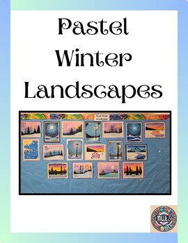 Preview of Winter Landscape Pastel Art Activity