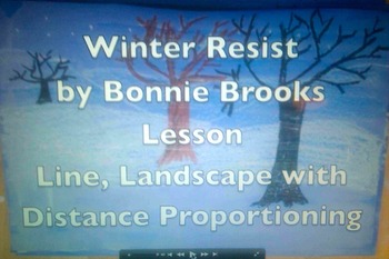 Preview of Winter Landscape Resist for Elementary Students