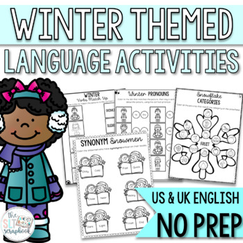 Preview of Winter Language Activities Pack- for Speech Therapy or EAL