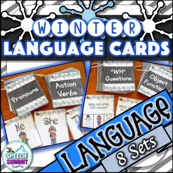 Preview of Winter Language Cards