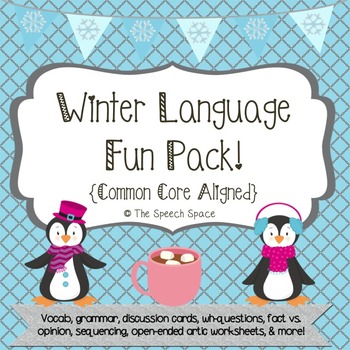 Preview of Winter Language Fun Pack - CC Aligned