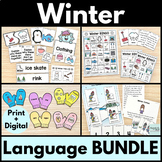 Winter Language Therapy Bundle with Vocabulary, Synonyms &