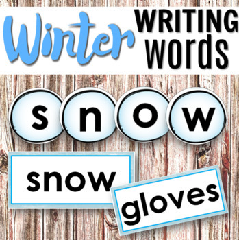 Preview of Winter Language: Winter  Word, Montessori 3 part cards, snowball letters & more!