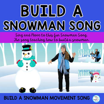 Preview of "Let's Build a Snowman" Snowman Song, Brain Break, Movement Activity Video