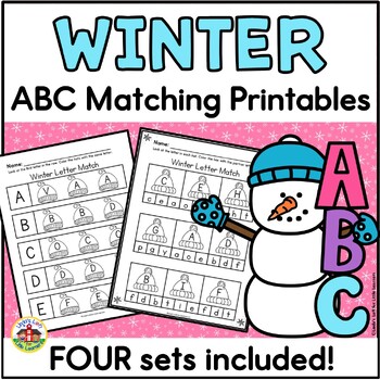 Preview of Winter Letter Matching Printables