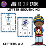 Winter Ordering Letters Clip Cards