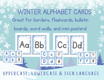 Preview of Winter Letters - Bulletin Boards, Headings, Word Walls, Class Decor, Flashcards