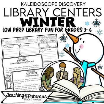 Preview of Winter Library Centers - Easy Low Prep Library Lessons