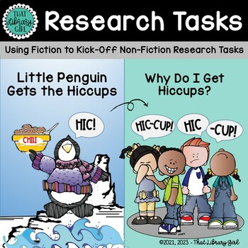 Preview of Winter Library Lesson | Research Human Body | Little Penguin Gets the Hiccups