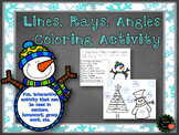 4th Grade Geometry Coloring Activity (Lines, Angles, and Rays)