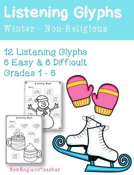 Preview of Winter Listening Glyphs for Elementary Music Classroom