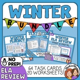 Winter Literacy Bundle  Close Reading Fluency and ELA Review