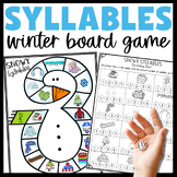 Winter Literacy Activity- Syllables Board Game