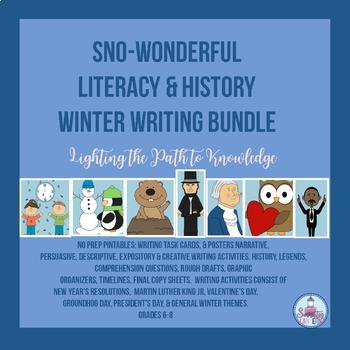 Preview of Sno-Wonderful History/Literacy Winter Writing Bundle (6-8)