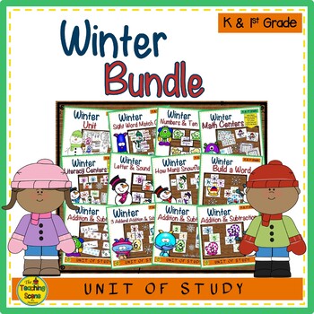 Preview of Winter Themed  Literacy & Math Bundle