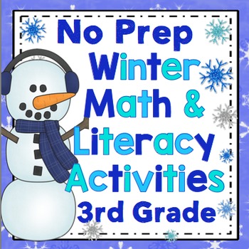 Preview of 3rd Grade Winter Activities - Winter Literacy and Math 3rd Grade