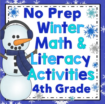 Preview of 4th Grade Winter Activities - Winter Literacy and Math 4th Grade