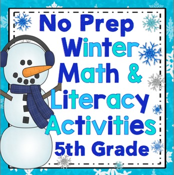 Preview of 5th Grade Winter Activities - Winter Literacy and Math 5th Grade