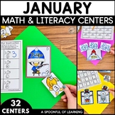 Winter Literacy and Math Centers (Bundled) Aligned to the CC