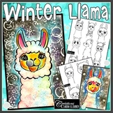 Winter Llama - Art Lesson Plan - Winter activities - Craft