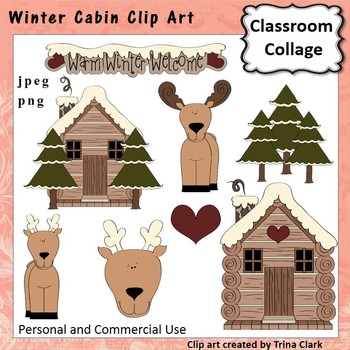 snowy log cabin clip art