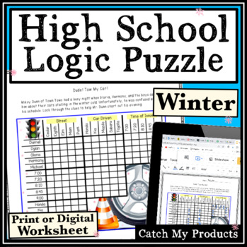 Preview of Winter Logic Puzzle or Winter Brain Teaser for High School