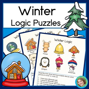 Preview of Winter Critical Thinking Math Logic Puzzles for Enrichment
