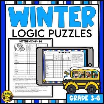 Preview of Winter Logic Puzzles | Paper and Digital
