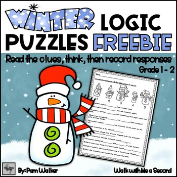 Preview of Winter Logic Puzzles Freebie