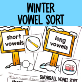 Winter Long & Short Vowel Sort - 1st Grade Literacy Center