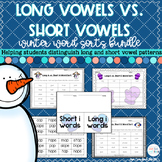 Winter Long Vowels Vs. Short Vowels Bundle 