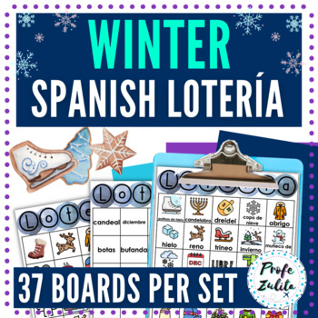 Preview of Spanish Christmas & Winter Holiday Lotería Game - Spanish Class Activity