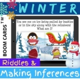 Winter MAKING INFERENCES and Riddles - Boom Cards Distance